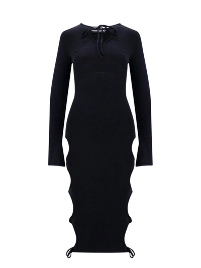 Shop Andrea Adamo Dress In Black