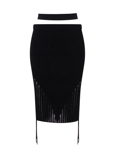 Shop Andrea Adamo Skirt In Black
