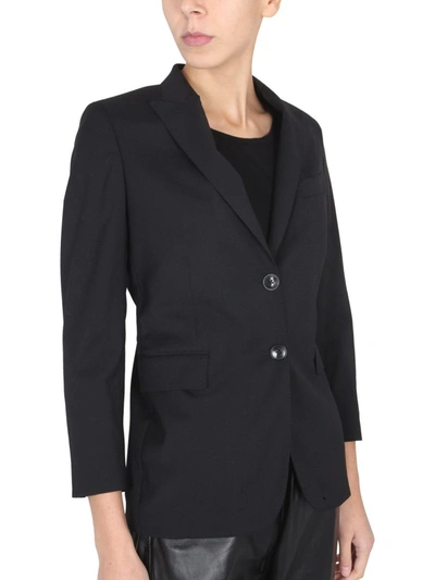 Saulina Angelica Button-fastening Blazer In Black