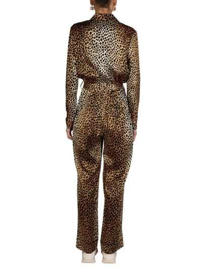 Shop Dolce & Gabbana Animal Pattern Satin Jumpsuit In Multicolor