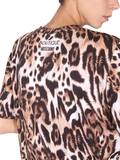 Shop Boutique Moschino Animal Print T-shirt In Multicolor