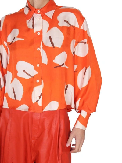 Shop Alysi Anthurium Shirt In Orange