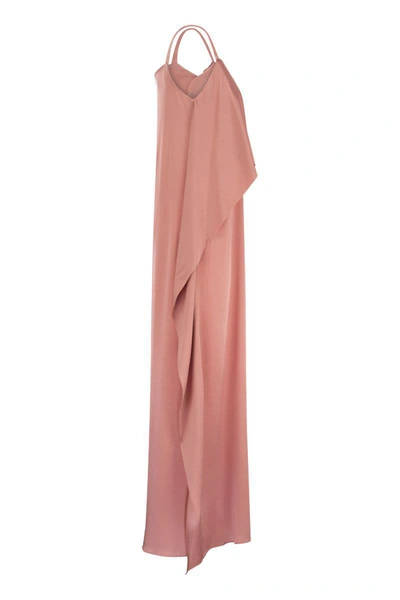 Shop Antonelli Silk Blend Dress In Antique Rose