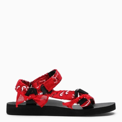 Shop Arizona Love Paisley-print Trekky Sandals In Red