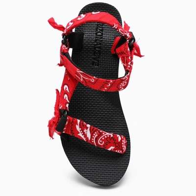 Shop Arizona Love Paisley-print Trekky Sandals In Red