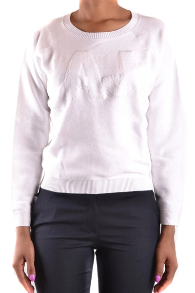 Shop Armani Jeans Sweater In White