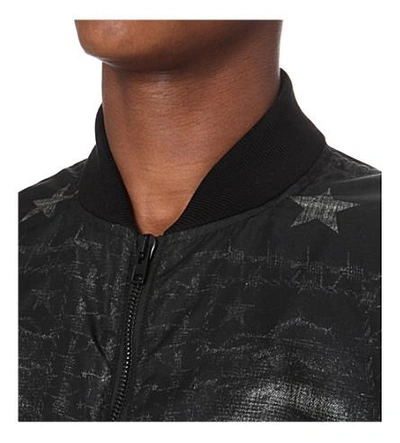 Shop Givenchy Jesus-print Shell Bomber Jacket In Black