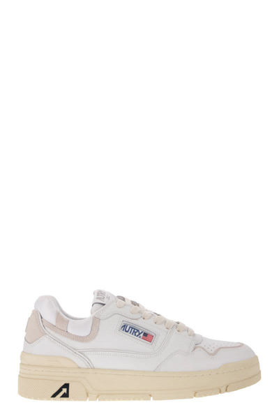 Shop Autry Clc - Leather Sneakers In White