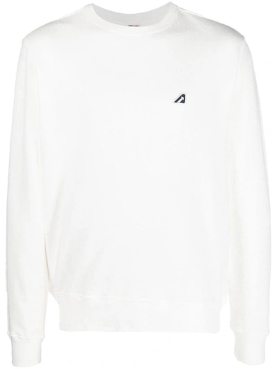 Shop Autry Embroidered Logo Sweatshirt In White
