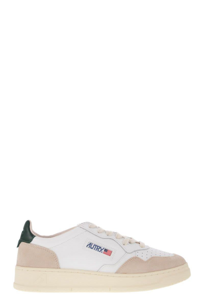 Shop Autry Medalist Low - Leather And Suede Sneakers In White