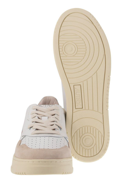 Shop Autry Medalist Low - Leather And Suede Sneakers In White