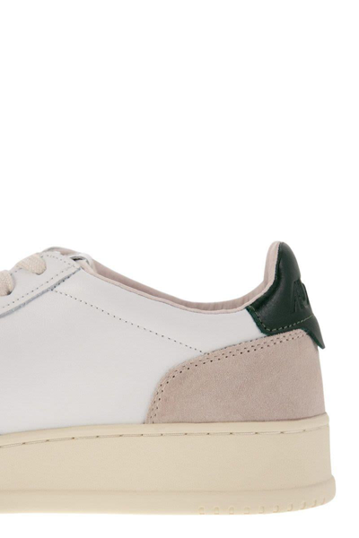 Shop Autry Medalist Low - Leather And Suede Sneakers In White