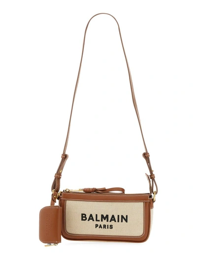 Shop Balmain B-army Shoulder Bag In Ivory