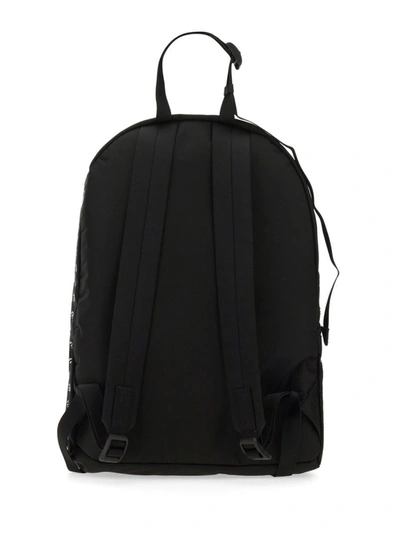 Shop Alexander Wang Backpack With All-over Logo In Crystals In Black