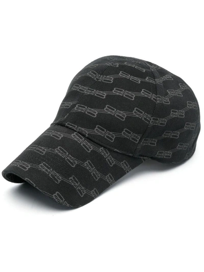 Shop Balenciaga Caps & Hats In Blackgrey