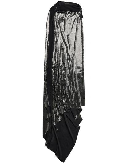 Shop Balenciaga Metallic Effect Midi Dress In Black