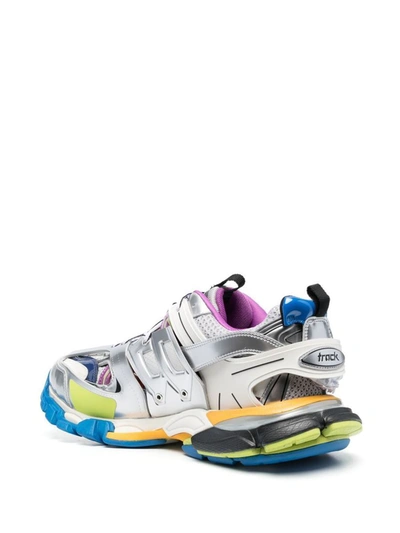 Balenciaga Track Multicolor Trainers In Metallic Mesh And Nylon Man In Red