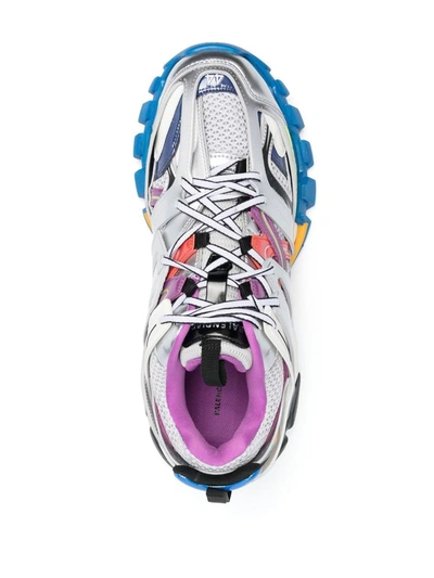 Balenciaga Track Multicolor Trainers In Metallic Mesh And Nylon Man In Red