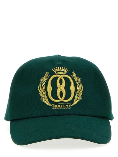 Shop Bally Embroidered Logo Hat In Green