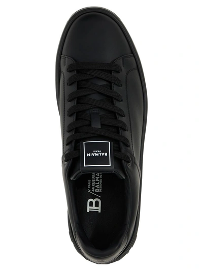 Shop Balmain B-court Sneakers In Black