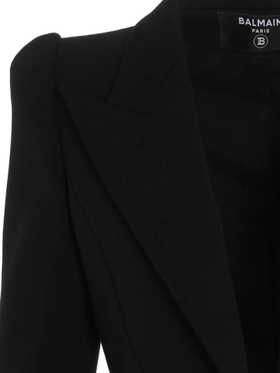 Shop Balmain Single-breasted Blazer Jacket In Black