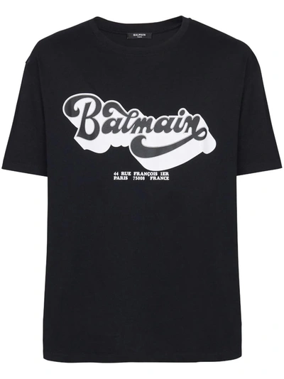 Shop Balmain T-shirts In Black&amp;white