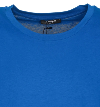 Shop Balmain T-shirts And Polos In Blue