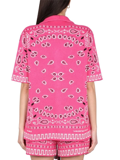 Shop Alanui Bandana Shirt In Pink