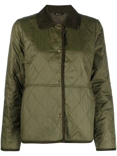 Shop Barbour Clydebank Quilt Clothing In Gn21 Cadet Green