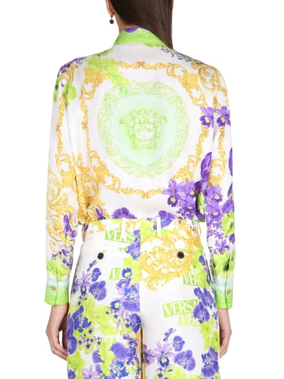Shop Versace Baroque Print Shirt In Multicolor