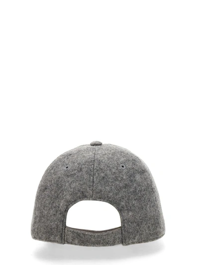 Shop Stella Mccartney Baseball Hat With Logo Embroidery In Grey