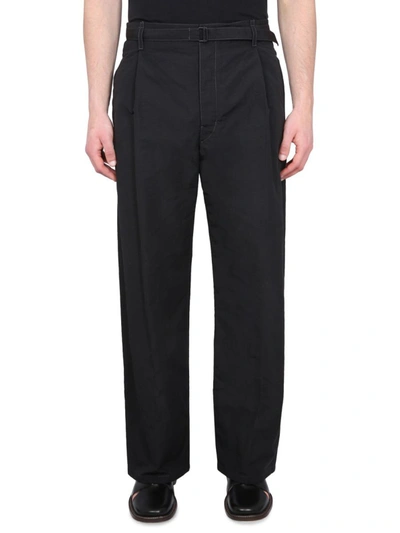 Shop Lemaire Belted Pants In Black