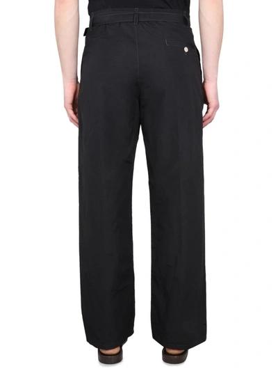 Shop Lemaire Belted Pants In Black
