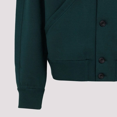 Shop Berluti Wool Double Face Scritto Blouson Jacket In Green