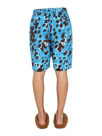 Shop Marni Bermuda Shorts With Pop Dots Print In Blue