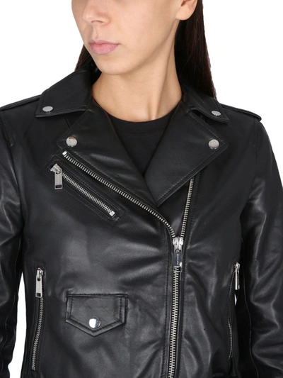 Shop Michael Michael Kors Biker Jacket In Black