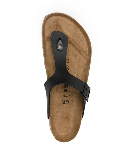 Shop Birkenstock Gizeh Thong Sandals In Black