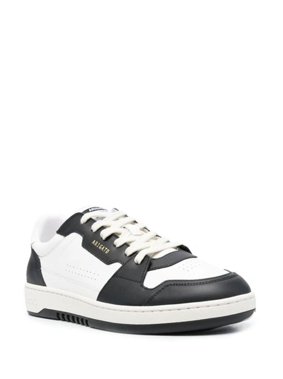 Shop Axel Arigato Black And White 'dice Lo' Two-tone Sneakers In Calf Leather