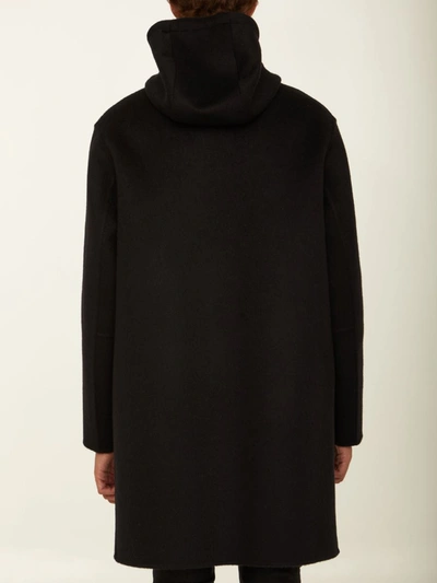 Shop Bottega Veneta Black Mohair Coat