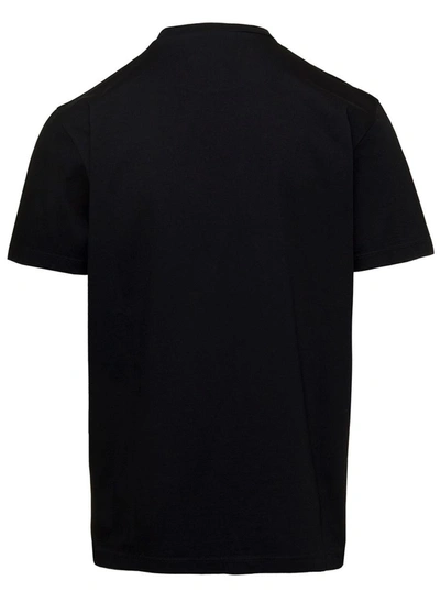 Shop Dsquared2 Black T-shirt With 'd-squared2 Icon' Print In Cotton Man