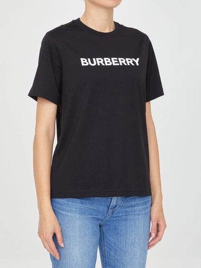 Shop Burberry Black T-shirt With Logo
