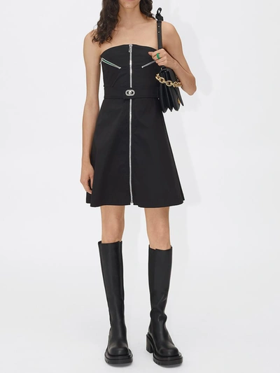Shop Bottega Veneta Black Tech Stretch Nylon Dress