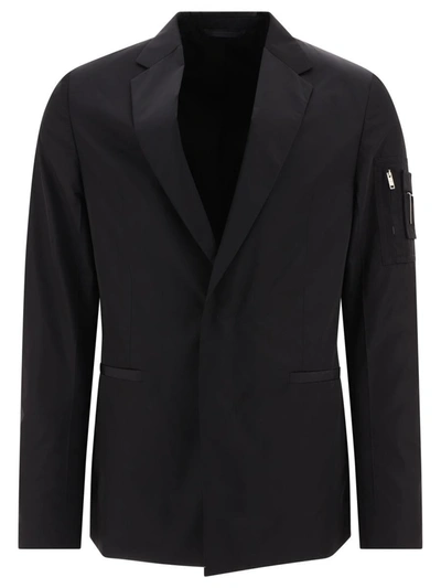 Shop Givenchy Blazer In Technical Fabric In Black