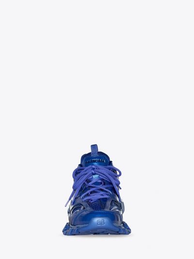 Shop Balenciaga Blue Track Sneakers