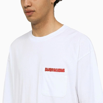 Shop Bluemarble Oversize Crew-neck T-shirt In White