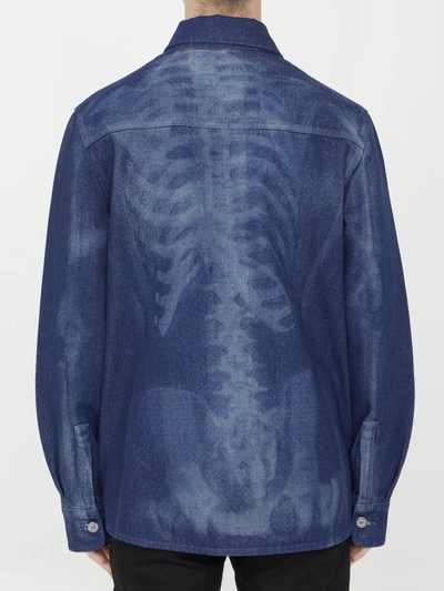 Shop Off-white Body Scan Shirt In Light Blue