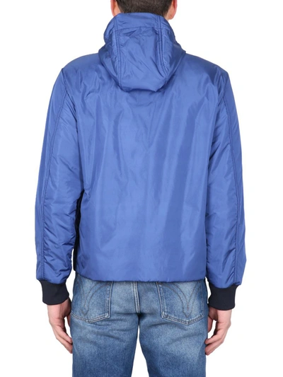Shop Fay Bomber Jacket With Logo In Blue