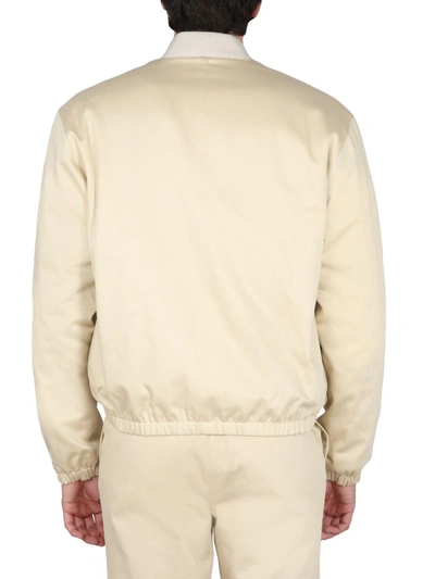 Shop Ami Alexandre Mattiussi Bomber Jacket In Ivory