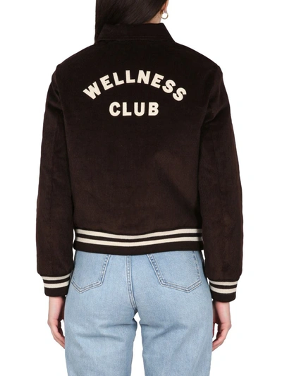 Shop Sporty And Rich Sporty & Rich Bomber Varsity Unisex In Brown