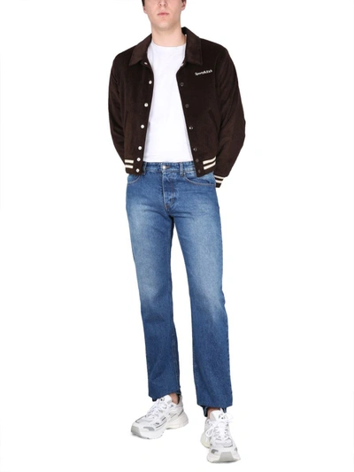 Shop Sporty And Rich Sporty & Rich Bomber Varsity Unisex In Brown